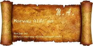 Morvay Alóma névjegykártya